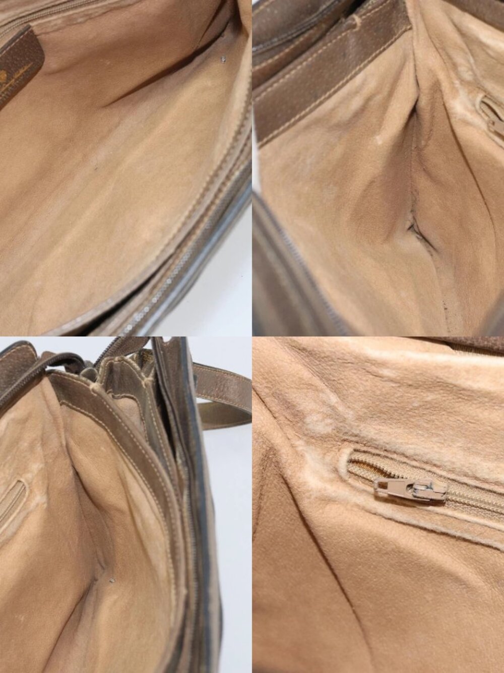 GUCCI GG Supreme Web Sherry Line Bag PVC Beige Gold 02 14 013 Auth 170488 - Picture 13 of 15